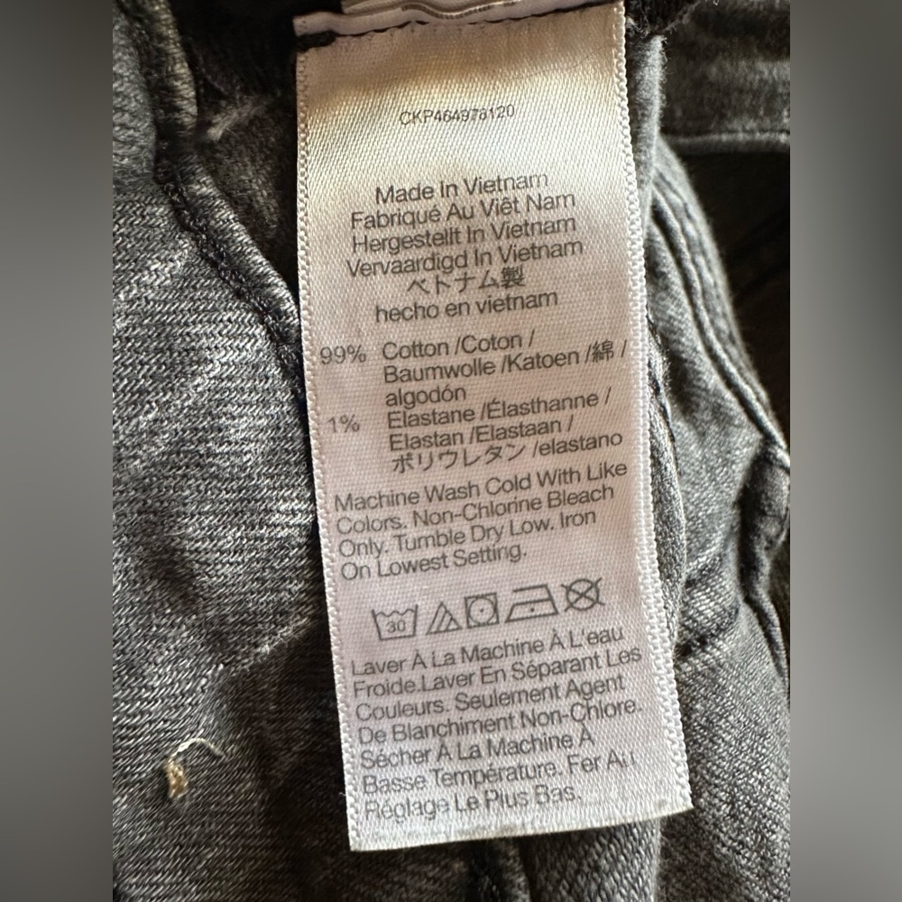 Madewell•high rise straight leg jeans•women’s size 27•cotton blend•charcoal gray - Picture 5 of 15